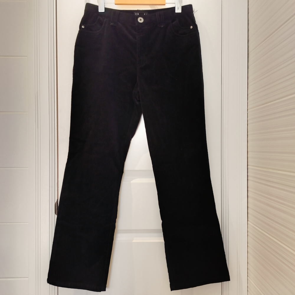 NWT Tribal Classic Black Corduroy Pants Size 8P